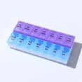 thumbnail image 1 of Double-row 14-compartment pillbox, portable, large capacity, easy to dispense and store medicines, large size with English lettering., 1 of 5