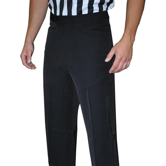 Smitty BKS280 Men's 4-Way Stretch Flat Front Basketball Referee Pants - Western Cut Pockets - (44)