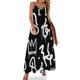 thumbnail image 1 of Vestido de grafiti abstracto en blanco y negro, ropa de calle, vestidos largos casuales, vestido maxi de playa de verano, diseño, vestido, idea de regalo, 1 of 7