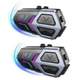 thumbnail image 1 of Auriculares para Casco de Motocicleta LX5 con Intercomunicador de para 10 Conductores, Altavoz Manos de 2000 M, Bluetooth 5.3, Resistente Al Agua, 2 Unidades, 1 of 5