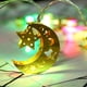 thumbnail image 3 of Xihbxyly Faroles Led para Ramadán Eid, Diseño de Hierro Dorado, Opciones En Blanco Cálido y Multicolor, Decoración para Festivales, Fiestas o Habitaciones, 10 Faroles, 165 Cm de Largo, Funciona con P, 3 of 5