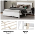thumbnail image 6 of Noble House Nesta Queen Bed Frame with LED Headboard and USB Charging Station, Solid Pine Wood, Kid's Room, White, 6 of 12