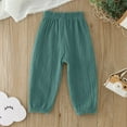 thumbnail image 4 of Hjtefg Toddler Play Pants - Soft Loose-Fit Trousers for Boys & Girls | Comfortable Everyday Bottoms | Breathable Solid Color Design, Pants for Children,Color: 2-Mint Green Size: 6-7 Years, 4 of 4
