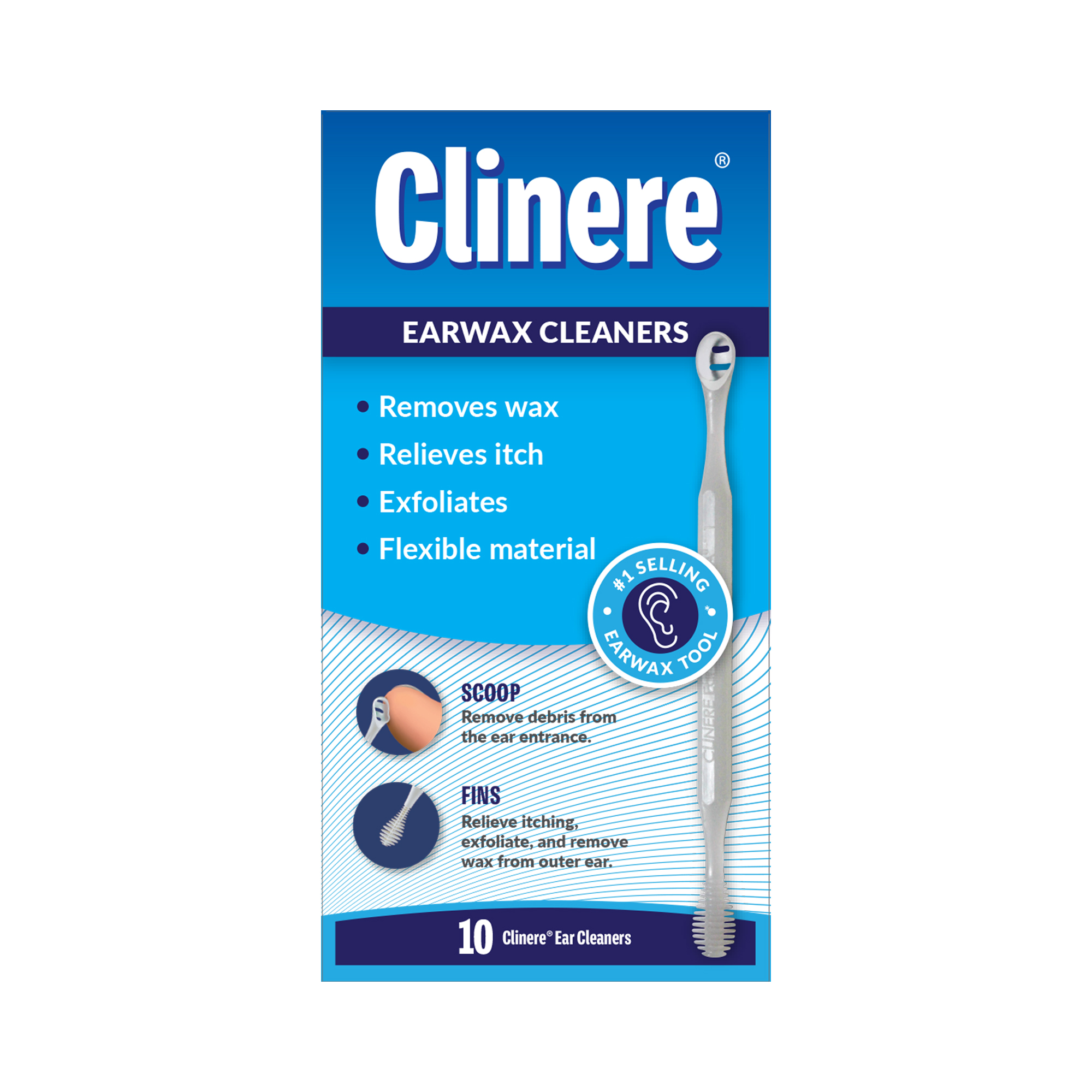 Clinere Ear Cleaners for Earwax Removal, 10 Ct