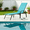 Pink, variant on Betcozy Folding Camping Cot, Adjustable Reclining Lounge Chair with Pillow for Patio Lawn, Beach, Supports 250LBs, Red