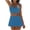 A296 Light Blue, variant on Xdegoge Swimsuits for Women Scoop Neck Crop Top High Waisted Bikini Sets Smooth Solid Color Flattering Full Coverage Summer Vacation Swimwear