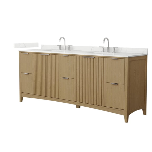 Wyndham Collection WCF919184DNOGTUS3MXX Palmilla 84" Free Standing Double Basin Vanity Set