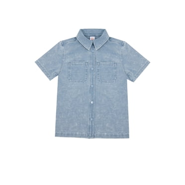Wonder Nation Boys Knit Button Down Shirt, Sizes 4-18