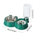 thumbnail image 3 of Comedero y bebedero para perros y gatos, doble cuenco antideslizante de acero inoxidable, cuencos desmontables para comida seca y húmeda, bandeja fácil de limpiar para alimentar a tu mascota, 3 of 6