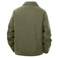 thumbnail image 3 of Men's New Casual Fashionable Comfortable Notch Collar Thin-Style Jacket, Army Green, Size L, 3 of 4