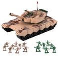 thumbnail image 1 of 1Set Large Size Emulational Military Tank Toy with Random Soldiers Inertia Toy for Children, 1 of 9