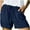 Navy, variant on ZyeKqe Shorts for Women Drawstring Elastic Waist Casual Short Plus Size Summer Beach Shorts with Pockets