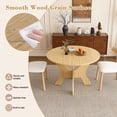 thumbnail image 5 of Folding Dining Table, Legahome 43" Round Kitchen Table for 4, Space Saving Foldable Wooden Dining Table, Compact Expandable Dinner Table for for Small Spaces, Apartment & Dining Room, Ancient Oak, 5 of 10