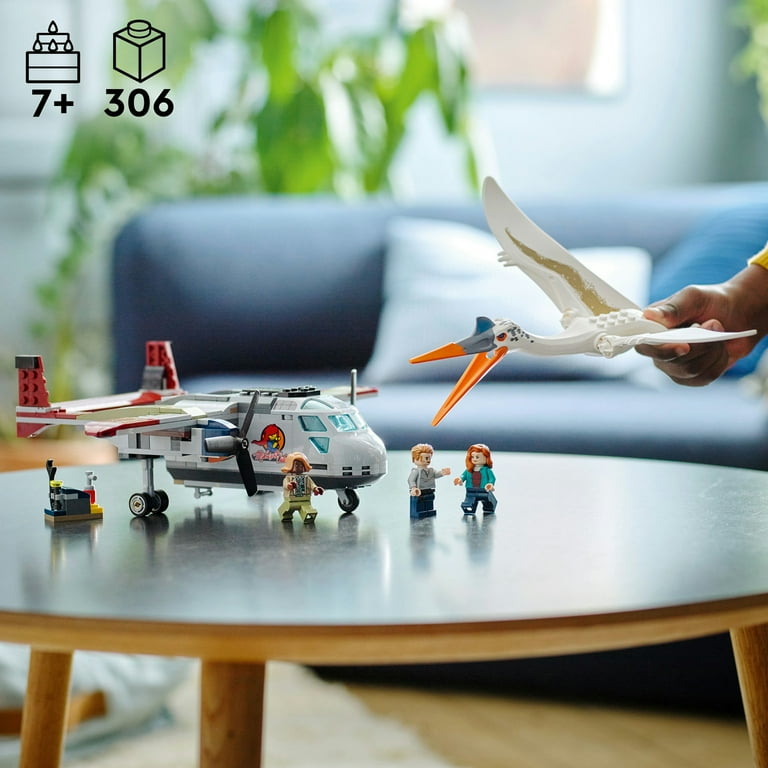 LEGO Jurassic World Dinosaur Toy Playset 76947 Quetzalcoatlus Plane Ambush with Airplane Vehicle Walmart