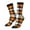 2 Black-1, variant on Orange Plaid Crew Socks for Men & Women, Breathable Casual Athletic Ankle Socks
