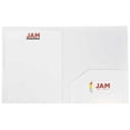 thumbnail image 5 of JAM Paper Heavy Duty Plastic 2 Pocket Extra Tough School Folders, White, Bulk 144/Box, 5 of 5