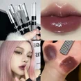 thumbnail image 3 of Matte Lip Glaze Double Head Mirror Lipstick Moisturizing Water Gloss Dark Raincoat Solid Color Non-stick Cup Korea Lip Makeup, 3 of 5