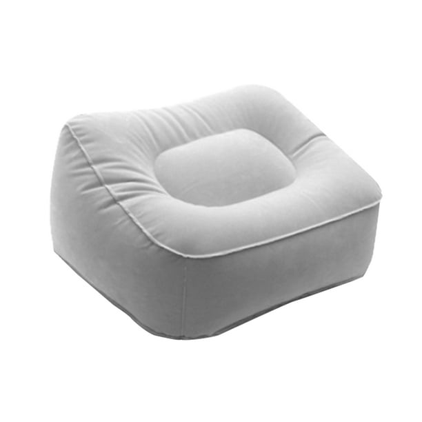 Etereauty Foot Rest Inflatable Pillow Travel Leg Cushion Footrest Stool Blow Up Airplane Ottoman