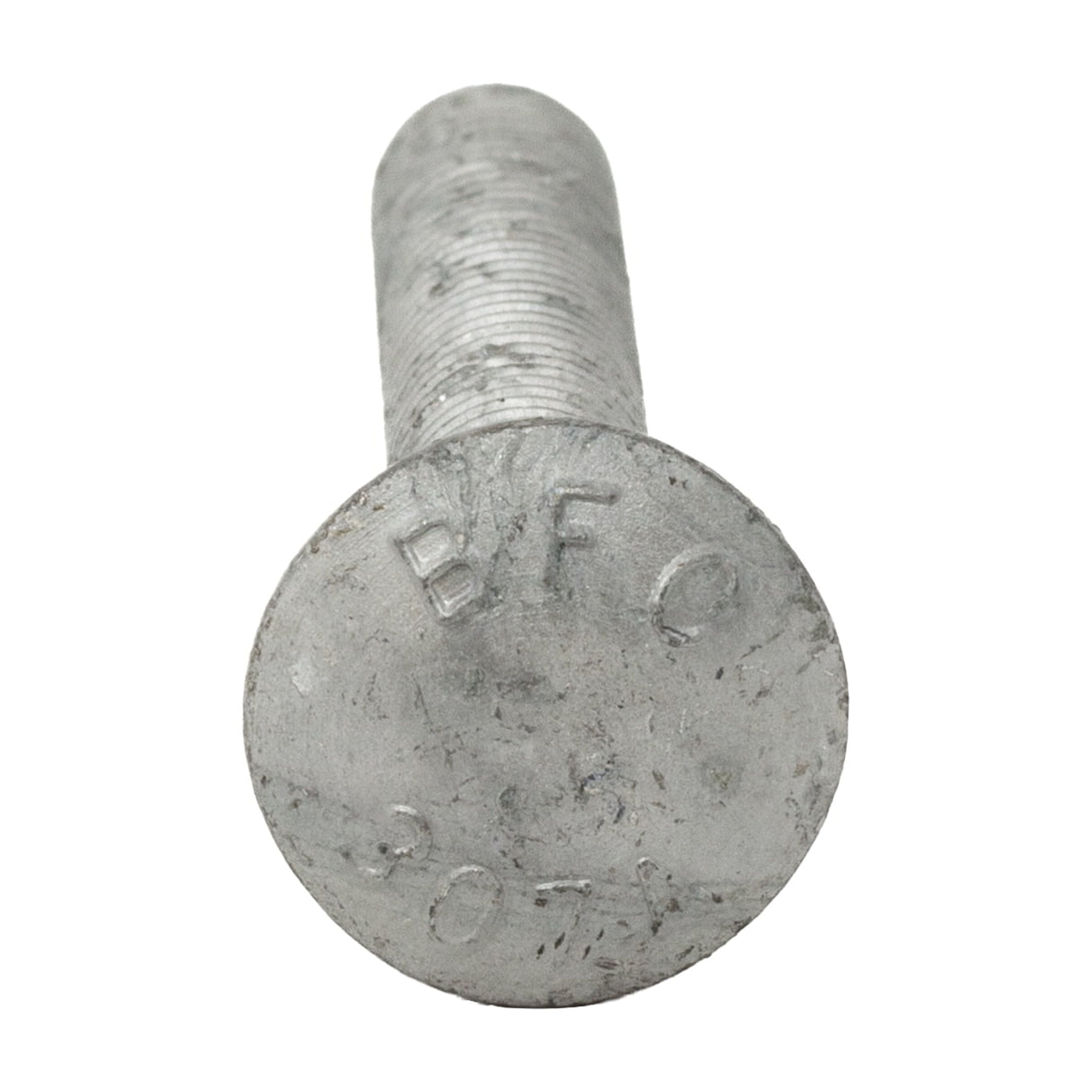5/16"-18 x 2-1/4" Hot Dipped Galvanized Carriage Bolt w/Nuts & Flat Washers, Quantity 100 - by Fastener Depot, LLC