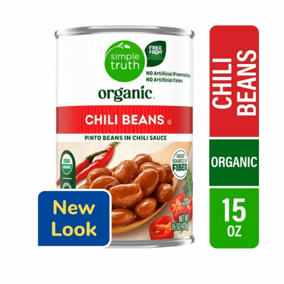Simple Truth Organic Pinto Chili Beans in Chili Sauce, 15 Oz, 3 Pack