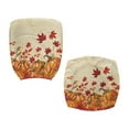 thumbnail image 6 of ZUXONGSY Fall Maple Leaf Desk Chair Cover 2 Pcs Pumpkin Office Chair Slipcovers Computer Chair Backrest and Cushion Seat Cover Dustproof for Home Office Thanksgiving Decoration, 6 of 7