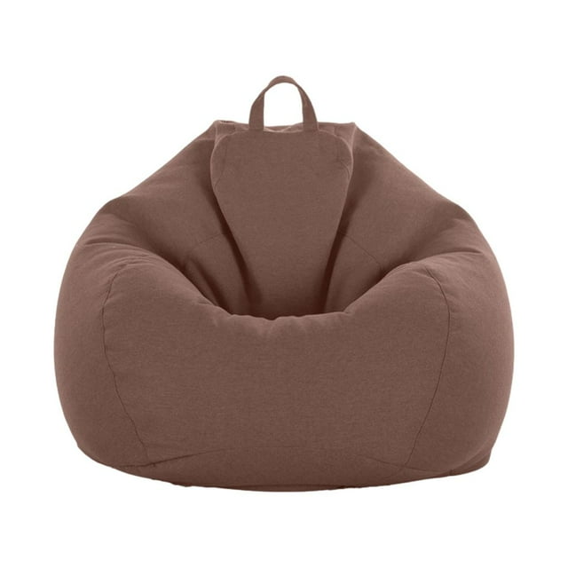 relayinert Cloth Stylish Beanbag - Fun And Comfortable Addition To Any Room Chair Cover Living Room Puff Sofa Lazy Sofa Chair Bag Original Stone Brown 1Set