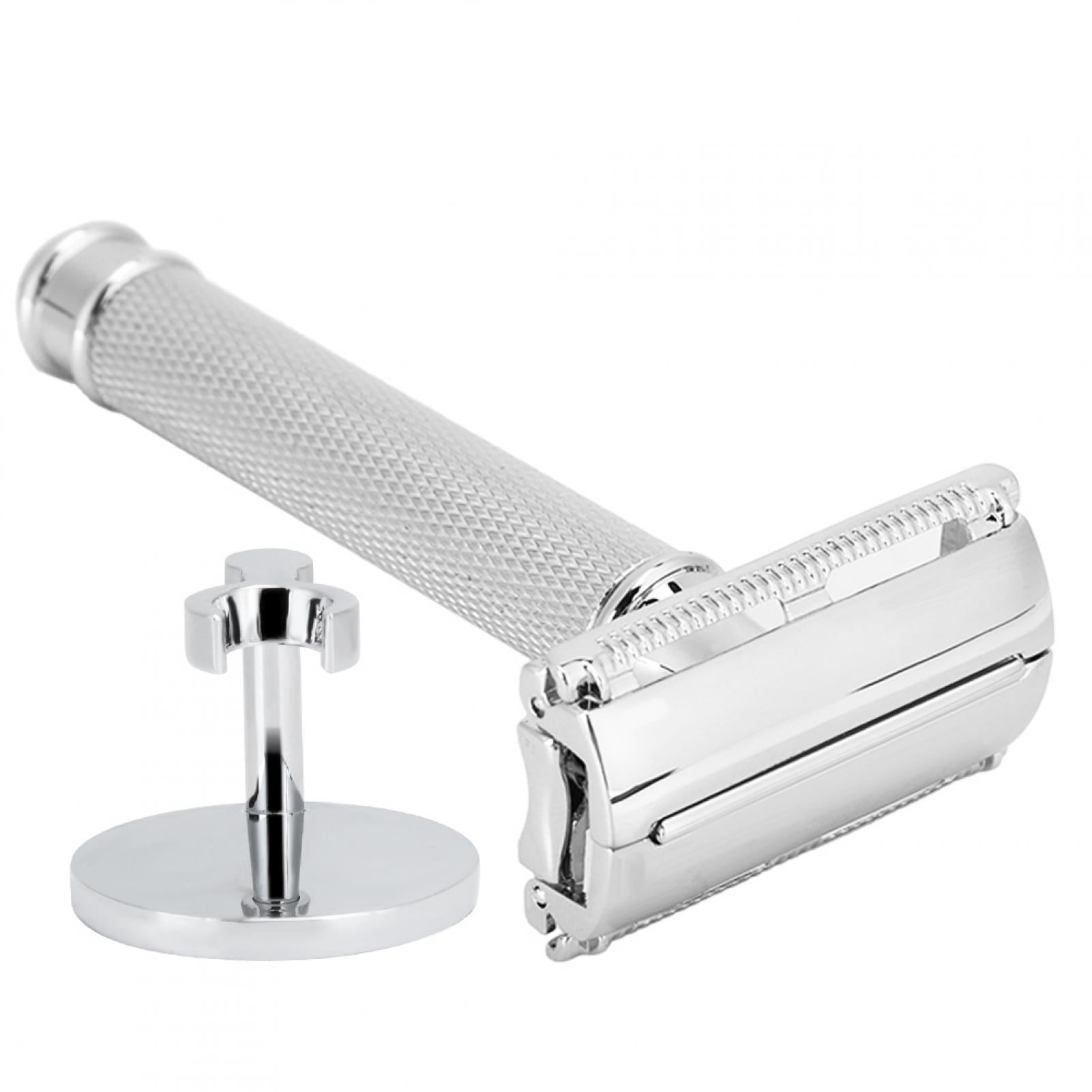 Men Double Sided Manual Shaver Portable Hair Removal Beard Shaver Face Grooming Tool