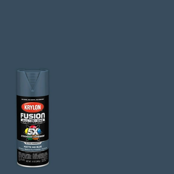 Krylon K02758007 Krylon Fusion All-In-One Ink Blue Matte 12 oz Spray Paint, Multi-Surface, (1 Piece, 1 Pack)