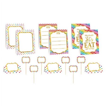 Various Chevron Party Decoration Kit Multicolor 12 Pieces
