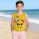 thumbnail image 5 of Camisolas de cuello redondo para niños pequeños y niños a la moda, lindas camisetas con estampado degradado, parte inferior suave sin mangas, camisetas para niñas, 5 of 6