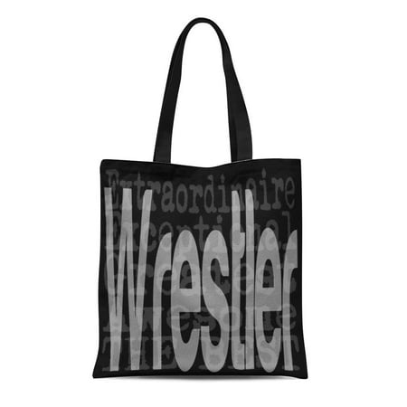 LADDKE Canvas Tote Bag Wrestling Wrestler Extraordinaire Worlds Greatest Number One Best Outstanding Reusable Handbag Shoulder Grocery Shopping