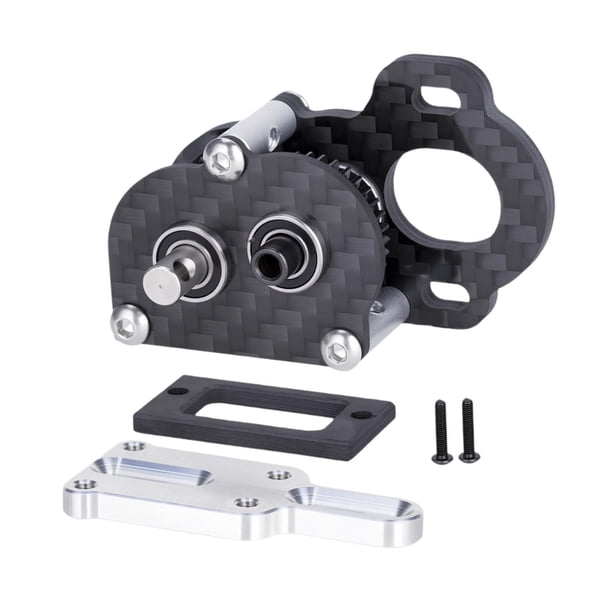 Adaptador de caja de cambios de transmisión metálica, piezas de montaje para coches RC, fibra de carbono, metal RC Bien