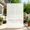 White Louvered Pattern, variant on Metal Screen, 71" H X 45.7" W Freestanding Rustproof Steel Panels, Metal Outdoor Screens Decorative Fence with Stand for Deck, Patio, Backyard & Balcony