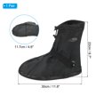 thumbnail image 2 of Cubierta de zapato de lluvia impermeable Uxcell XXL reutilizable, antideslizante, protector de galoshes de lluvia y nieve con cremallera negra 1 par, 2 of 7
