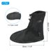 thumbnail image 2 of Cubierta de zapato de lluvia impermeable Uxcell XXL reutilizable, antideslizante, protector de galoshes de lluvia y nieve con cremallera negra 1 par, 2 of 7