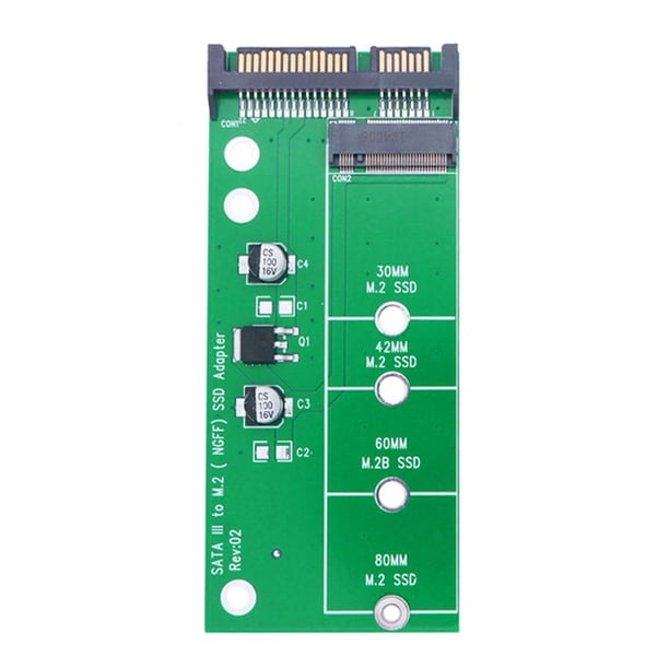 M.2 NGFF Converter B Key M2 SATA Riser para 2230-2280 M.2 SATA SSD (Verde)
