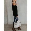 thumbnail image 5 of Sherrylily Women's Off The Shoulder Sweater Long Sleeve Oversized Knit Tops, 5 of 5