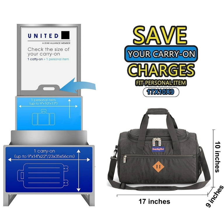 Size of personal item on united airlines new arrivals