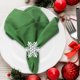 thumbnail image 4 of Juego de 8 servilleteros navideños plateados con forma de copo de nieve for mesas de comedor: decoración rústica for bodas, Navidad, Acción de Gracias y cenas festivas., 4 of 6