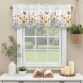 thumbnail image 3 of Watercolor Scenery Window Valance Curtain Butterfly Flower Rod Pocket Short Curtain for Living Room, Bedroom & Kitchen Window Decor 60x18in, 3 of 8