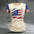 thumbnail image 2 of Women's 250th Anniversary Patriotic T-Shirt - Distressed American Flag Graphic Tee - Short Sleeve Crew Neck Top - USA Independence Day 2026 Casual Shirt Beige L, 2 of 6