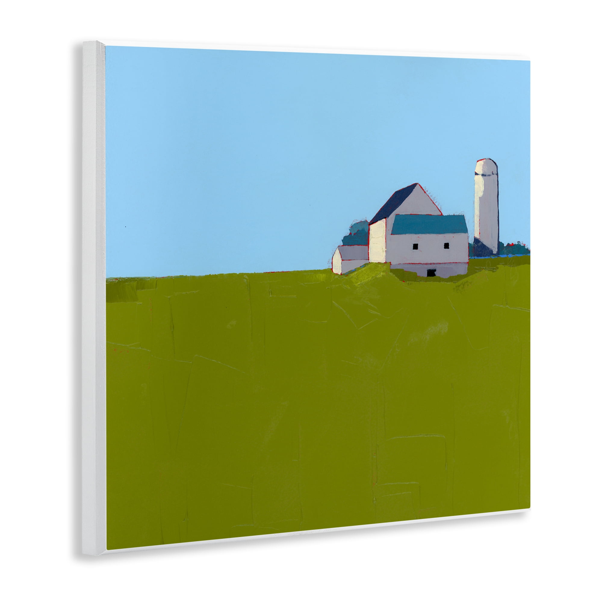 Farmland Silo in Distance Wall Plaque Art, design by Ruth LaGue