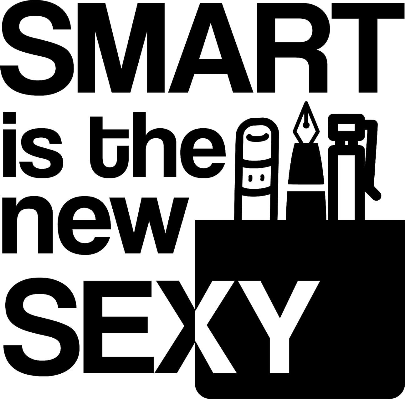 Smart Is The New Sexy Funny Pocket Protector Nerd Geek Brains l Wall