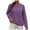 Purple, variant on Fall Sweaters for Women Solid Color Cable Knitted Sweater Long Sleeve Crewneck Casual Jumper Tops Tunic Sweater sweaters women