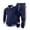 Navy, variant on Men’s Two Piece Tracksuit Set Casual Bomber Jacket and Jogger Pants with Striped Print Athletic Style Outfit