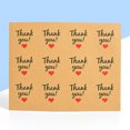thumbnail image 4 of 50pcs Kraft Paper Thank You Stickers with Red Heart Adhesive Decorative Sealing Labels, 4 of 8