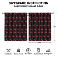 thumbnail image 2 of Nursery Curtains Boys Girls Kids Cool Cherry Fruit Print Pattern Window Drapes for Living Bedroom Playroom Room Decor Rod Pocket 52x63Inch 2 Panels, 2 of 2
