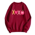 thumbnail image 6 of Valentine's Sweatshirt for Women 2026 Love Heart Graphic Pullover Crewneck Long Sleeve Tops Valentines Sweatshirt Red XL, 6 of 6
