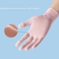 thumbnail image 2 of Guantes de protección solar de verano para mujer Guantes de verano para mujer con protección UV, finos, cortos, de seda helada, frescos, transpirables, para exteriores, 2 of 3