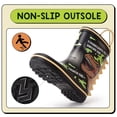 thumbnail image 5 of EUXTERPA Toddler Rain Boots for Boys Waterproof Kids Dinosaur Rubber Boots with Easy On Handles Toddler Size 10, 5 of 7